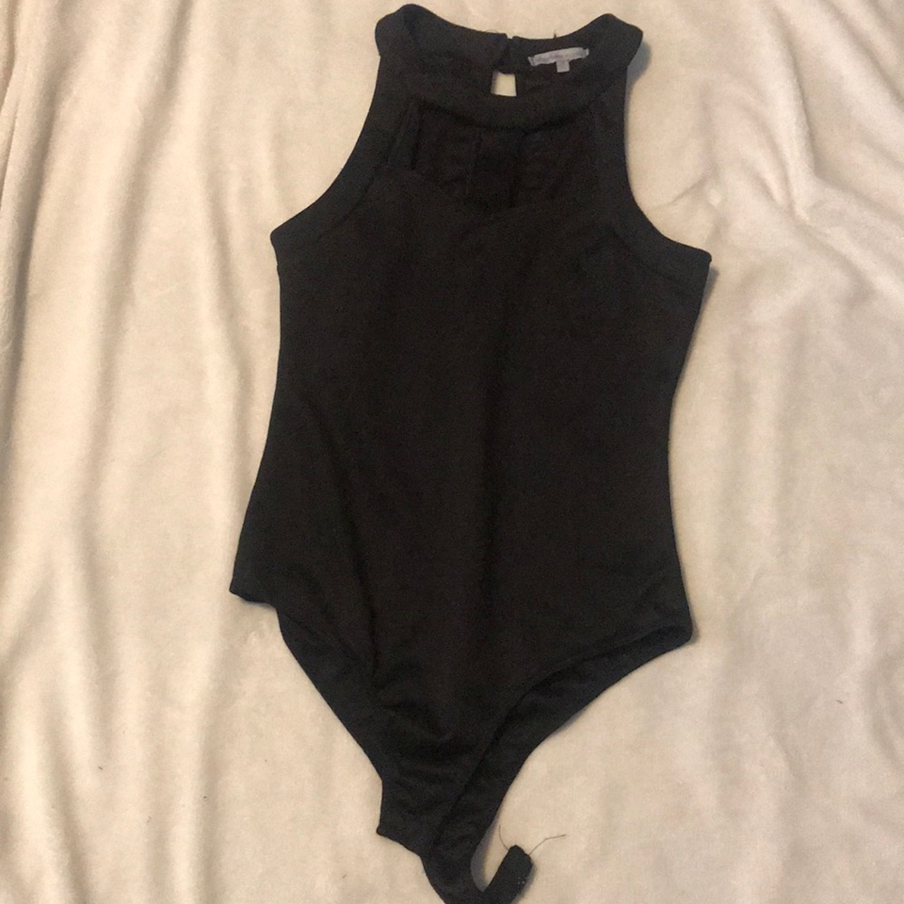 Black cutout bodysuit